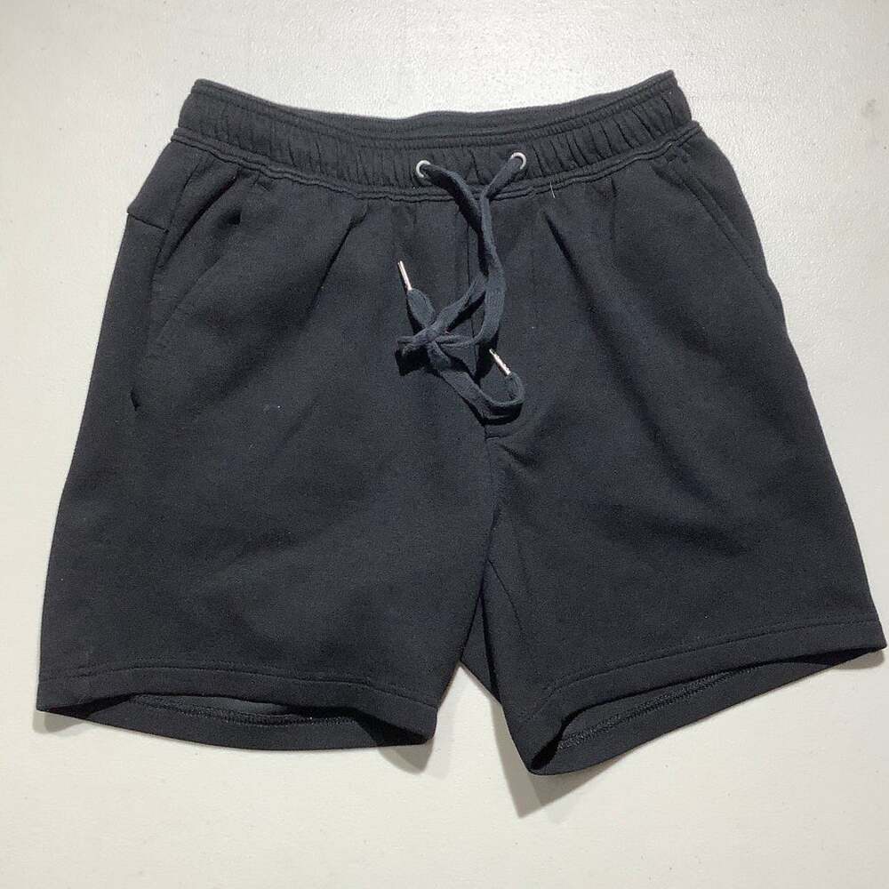 American Eagle Kid's S Black Fleece Sweat Shorts Drawstring Elastic Waist